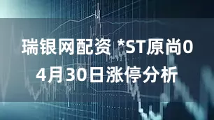瑞银网配资 *ST原尚04月30日涨停分析